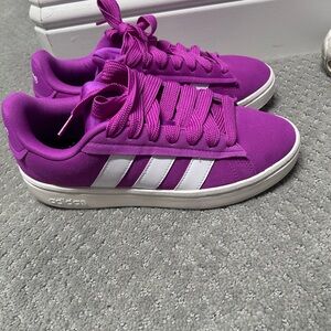 adidas Purple and White Athletic Shoes